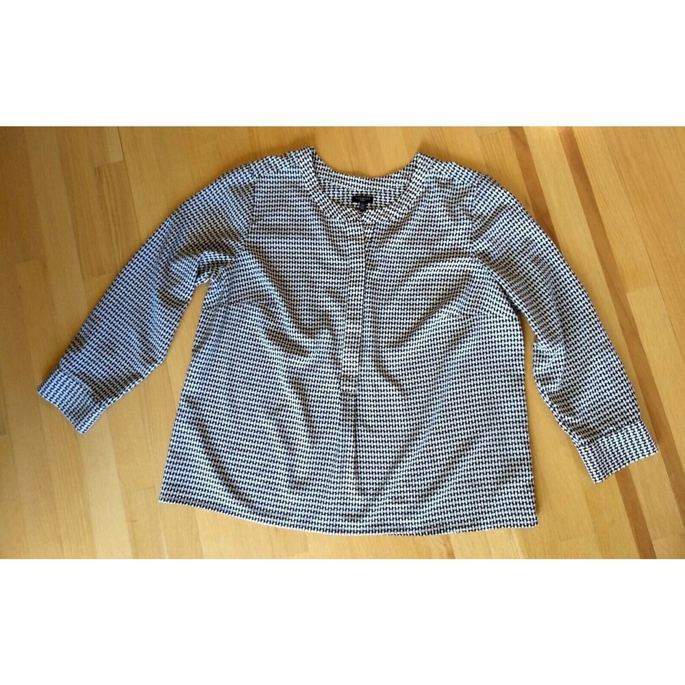 TALBOTS Tunic Blouse Women's Size X / XL 3/4 Sleeve & Button Front Pull Over Top